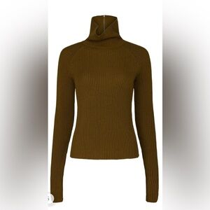 GUC KF KaufmanFranco- Zip Back Turtleneck in Color Camel. Size M